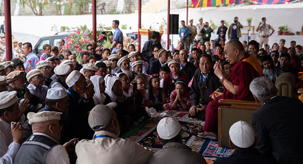 2018年7月13日，達賴喇嘛尊者與查謨．克什米爾的穆斯林社區會面。（照片：OHHDL）